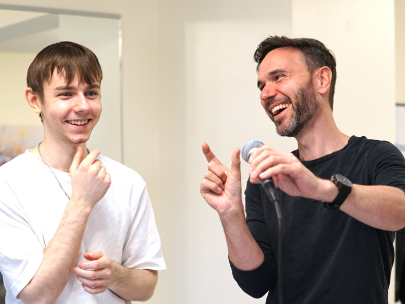 Dennis Neumann mit Schüler Julian